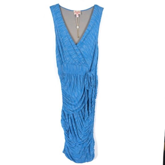 NWOT Plenty Tracy Reese Surplice Mini Dress Space Dyed Jersey Anthropologie M - Picture 2 of 13